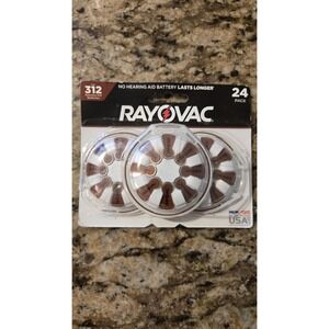 Rayovac And Energizer Size 312 Hearing Aid Batteries 24 Pack Exp 6/26‎